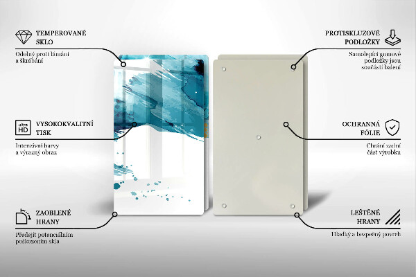 Copri piano cottura in vetro Macchie blu