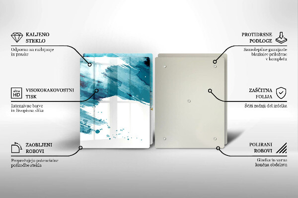 Copri piano cottura in vetro Macchie blu