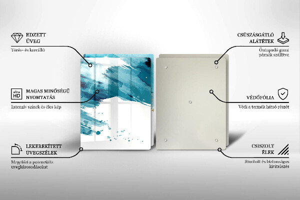 Copri piano cottura in vetro Macchie blu