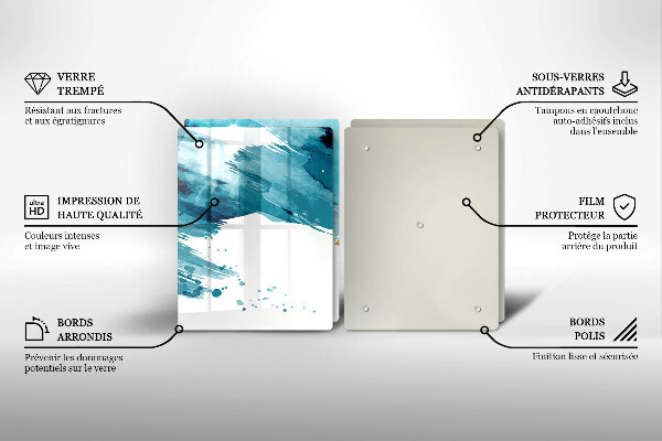 Copri piano cottura in vetro Macchie blu