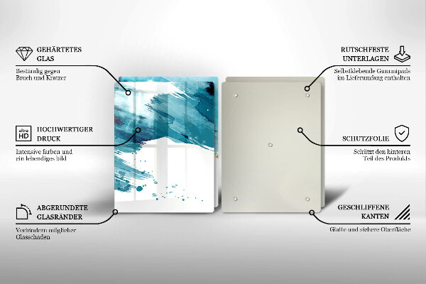 Copri piano cottura in vetro Macchie blu