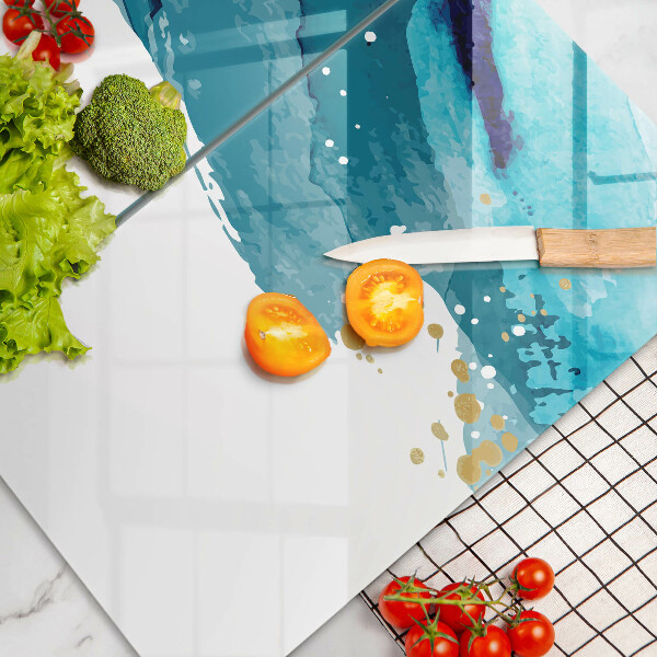 Copri piano cottura in vetro Macchie blu