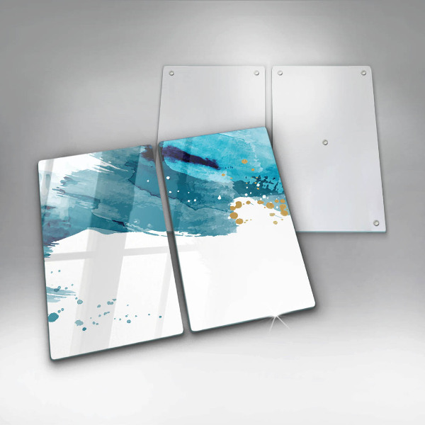 Copri piano cottura in vetro Macchie blu