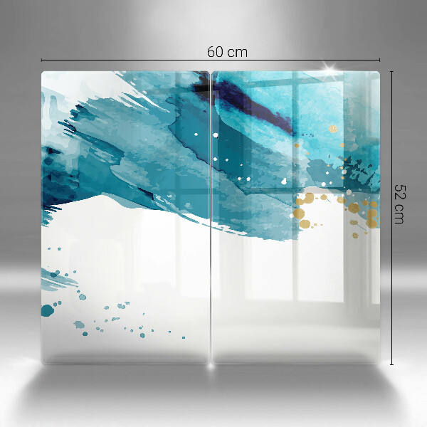 Copri piano cottura in vetro Macchie blu