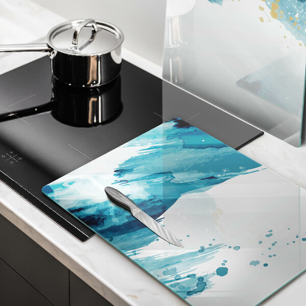 Copri piano cottura in vetro Macchie blu