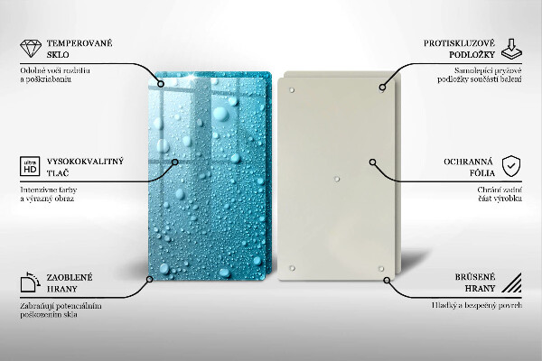 Copri piano cottura in vetro Gocce d'acqua
