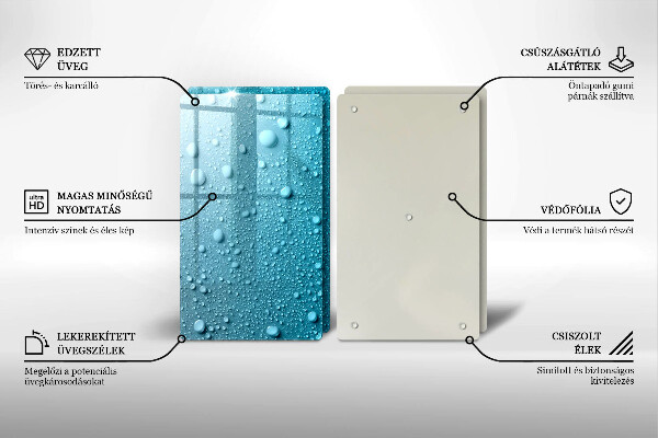 Copri piano cottura in vetro Gocce d'acqua