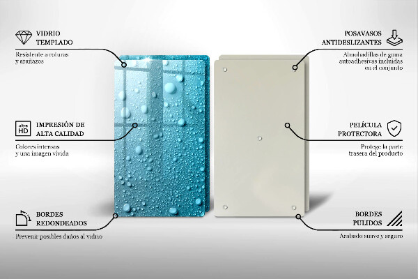 Copri piano cottura in vetro Gocce d'acqua