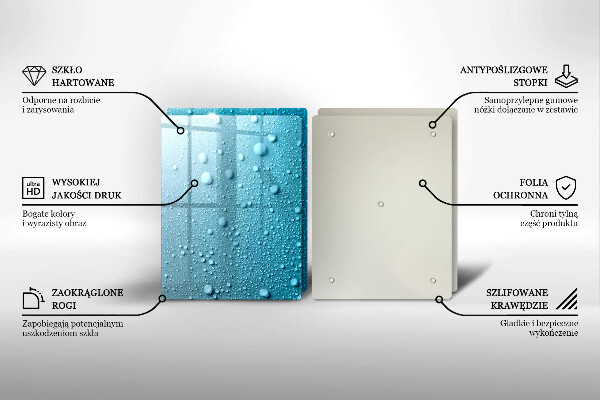 Copri piano cottura in vetro Gocce d'acqua
