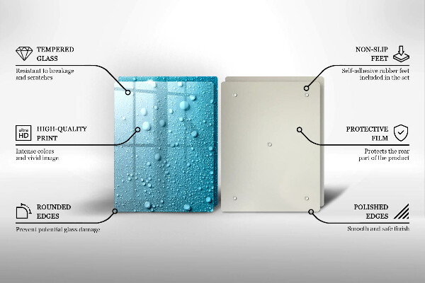 Copri piano cottura in vetro Gocce d'acqua