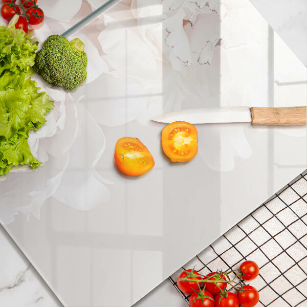 Copri piano cottura in vetro Peonie pastello