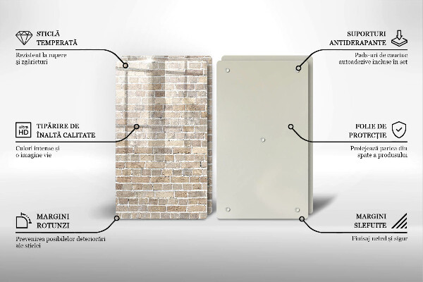 Copri piano cottura in vetro Muro di mattoni luminosi