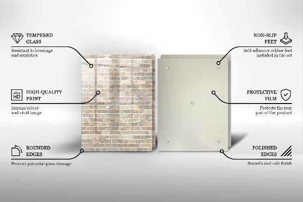 Copri piano cottura in vetro Muro di mattoni luminosi