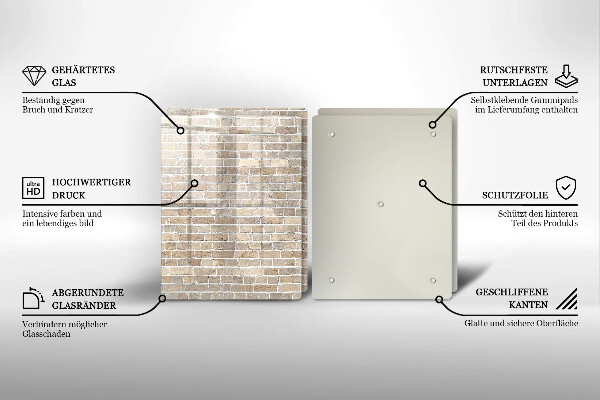 Copri piano cottura in vetro Muro di mattoni luminosi