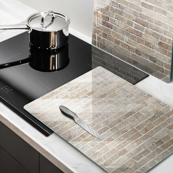 Copri piano cottura in vetro Muro di mattoni luminosi