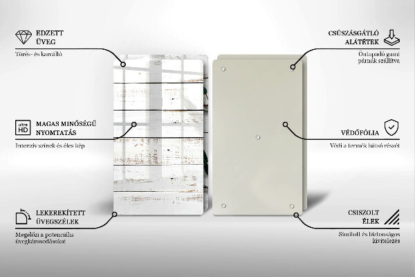 Copri piano cottura in vetro Vecchie tavole e foglie
