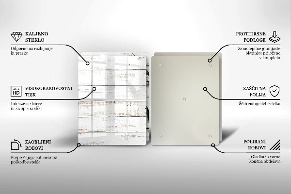 Copri piano cottura in vetro Vecchie tavole e foglie