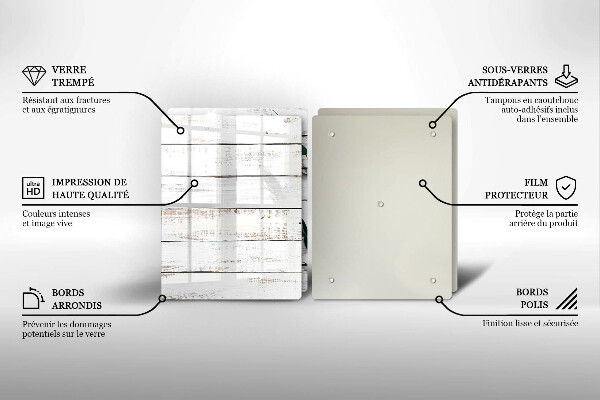 Copri piano cottura in vetro Vecchie tavole e foglie