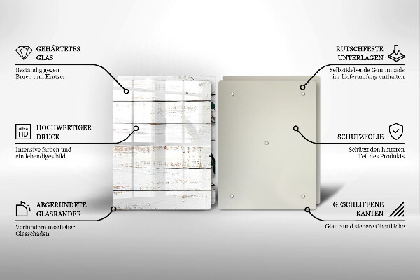 Copri piano cottura in vetro Vecchie tavole e foglie
