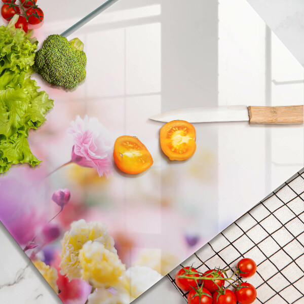 Copri piano cottura in vetro Prato fiorito