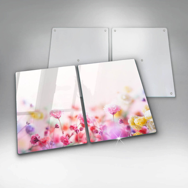 Copri piano cottura in vetro Prato fiorito