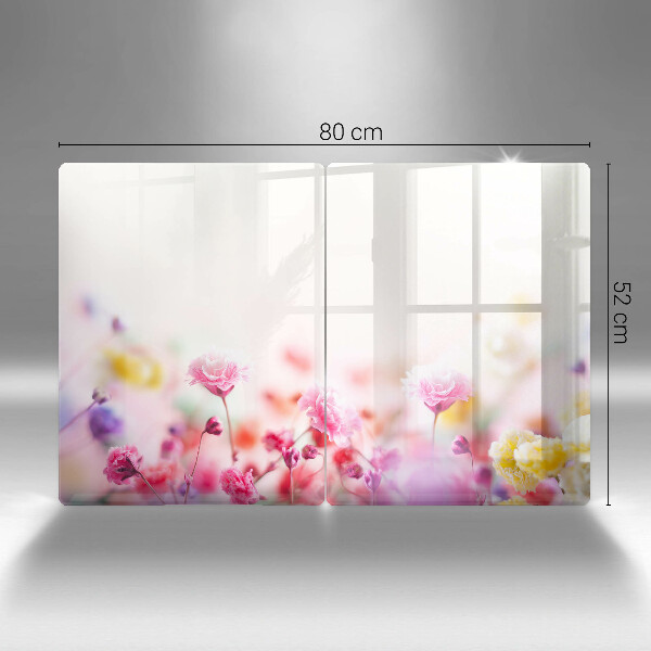 Copri piano cottura in vetro Prato fiorito