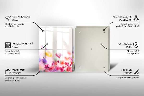 Copri piano cottura in vetro Prato fiorito