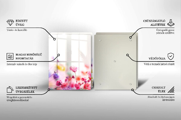 Copri piano cottura in vetro Prato fiorito