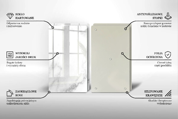 Copri piano cottura in vetro Marmo moderno