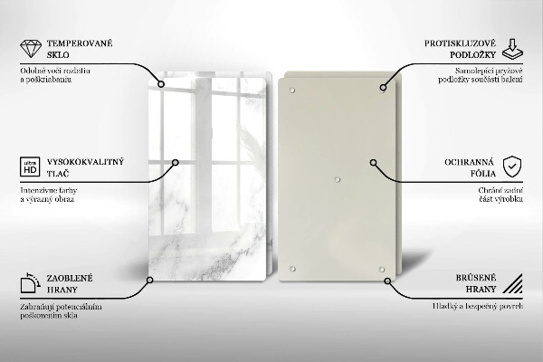 Copri piano cottura in vetro Marmo moderno