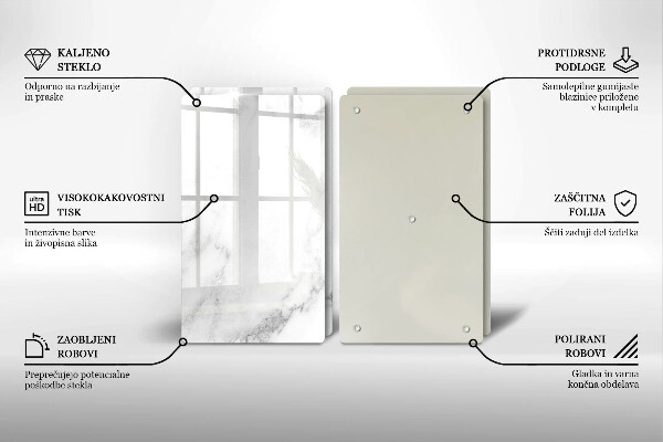 Copri piano cottura in vetro Marmo moderno