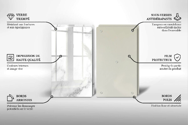Copri piano cottura in vetro Marmo moderno
