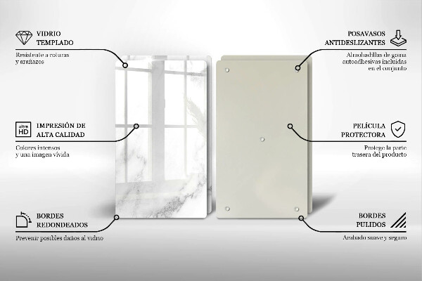 Copri piano cottura in vetro Marmo moderno
