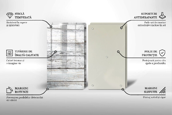 Copri piano cottura in vetro Tavole di legno luminose