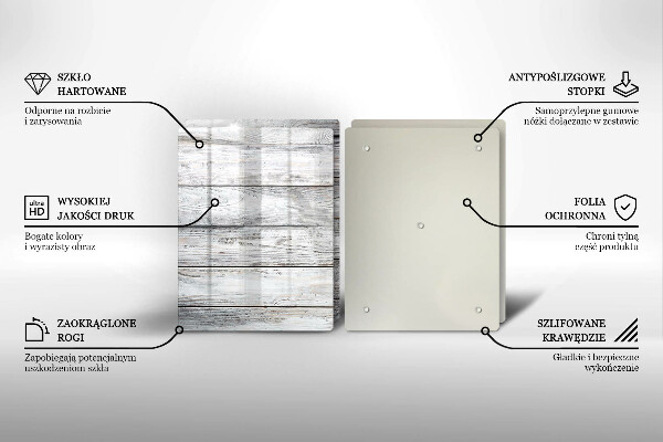 Copri piano cottura in vetro Tavole di legno luminose