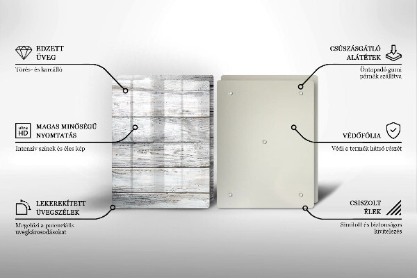 Copri piano cottura in vetro Tavole di legno luminose