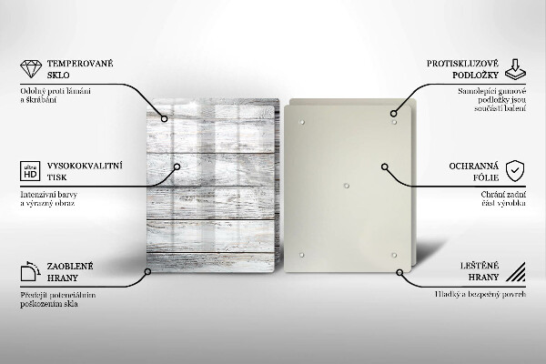 Copri piano cottura in vetro Tavole di legno luminose