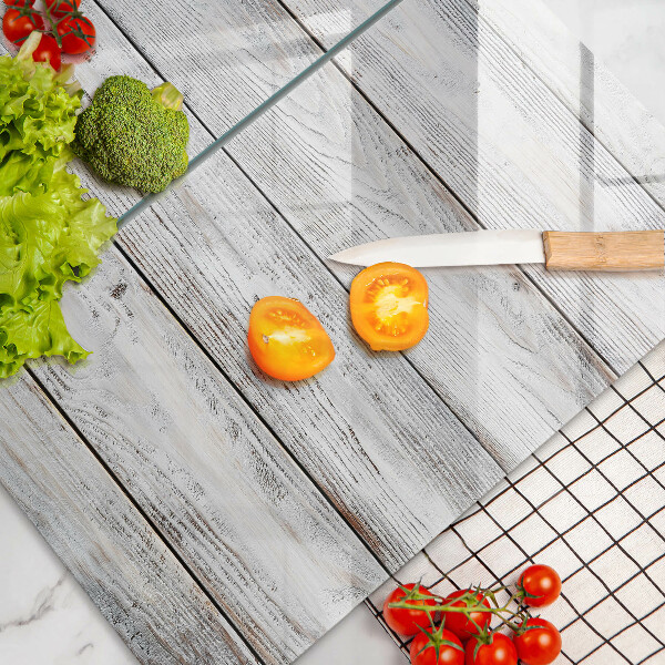 Copri piano cottura in vetro Tavole di legno luminose