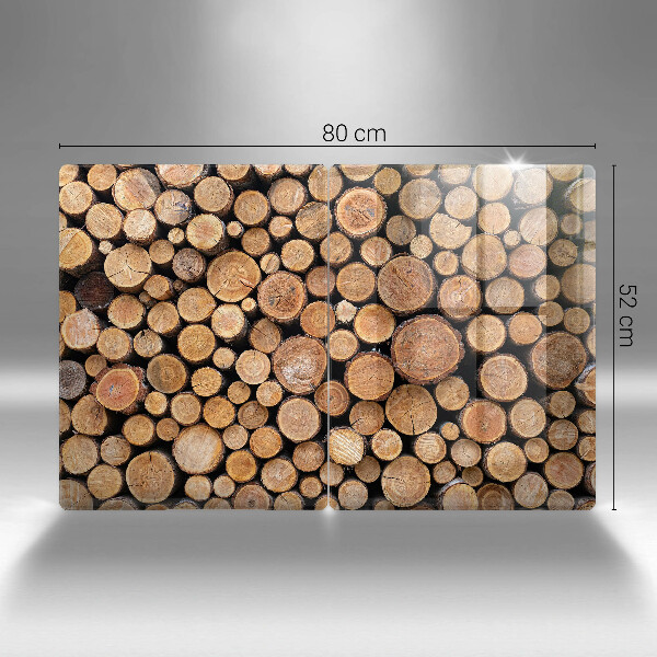 Copri piano cottura in vetro Tronchi d'albero