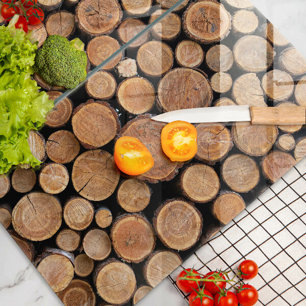 Copri piano cottura in vetro Tronchi d'albero