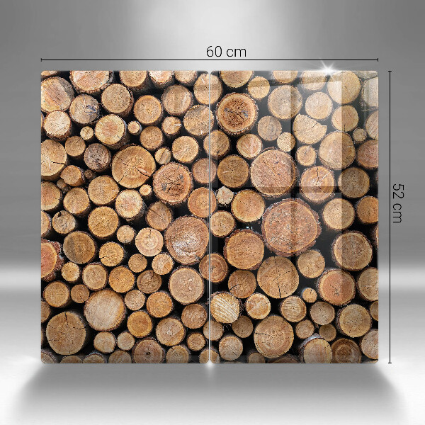 Copri piano cottura in vetro Tronchi d'albero