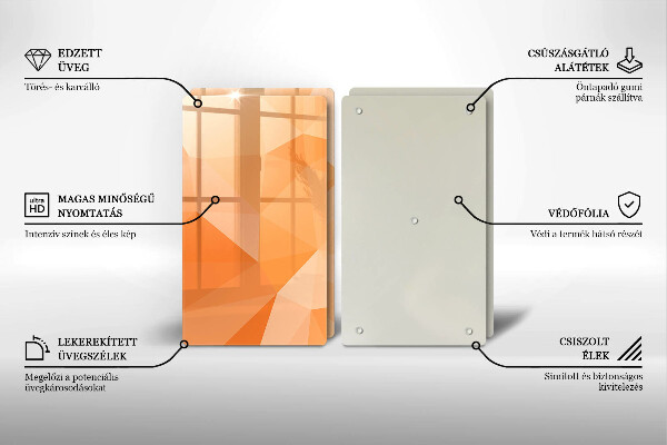 Copri piano cottura in vetro Sfondo geometrico