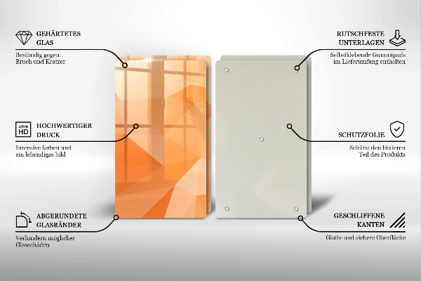 Copri piano cottura in vetro Sfondo geometrico