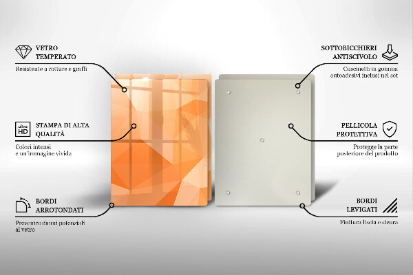 Copri piano cottura in vetro Sfondo geometrico