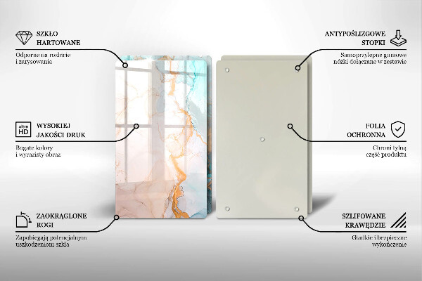 Copri piano cottura in vetro Astrazione del marmo