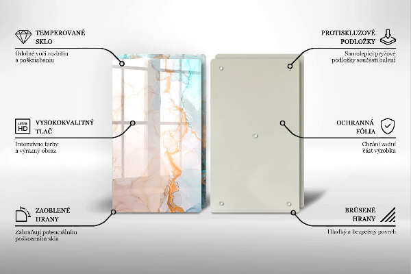 Copri piano cottura in vetro Astrazione del marmo