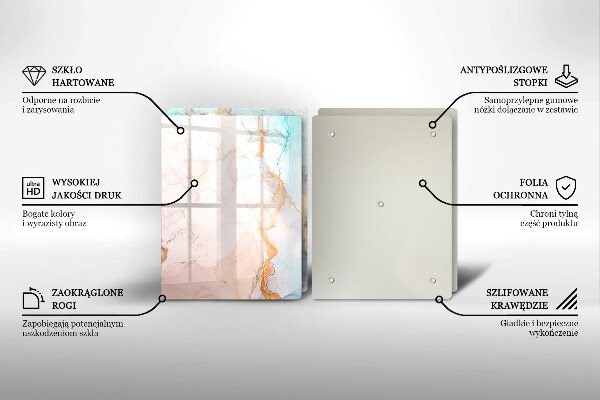 Copri piano cottura in vetro Astrazione del marmo