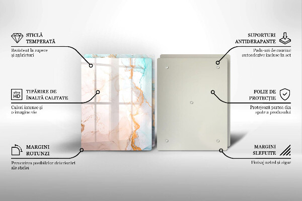 Copri piano cottura in vetro Astrazione del marmo