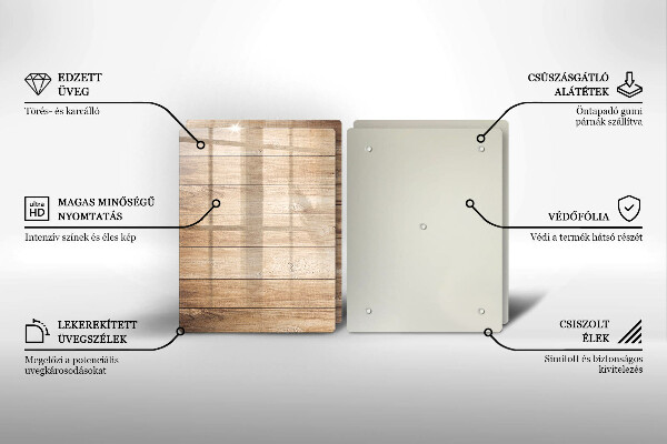 Copri piano cottura in vetro Tavole di legno