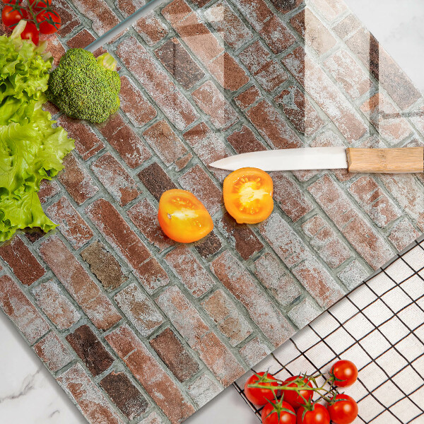 Copri piano cottura in vetro Vecchio muro di mattoni